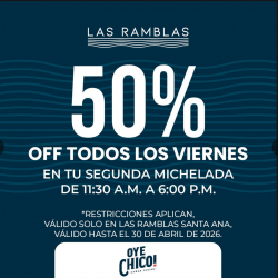 CUPON 50% MICHELADA