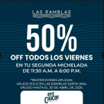 CUPON 50% MICHELADA